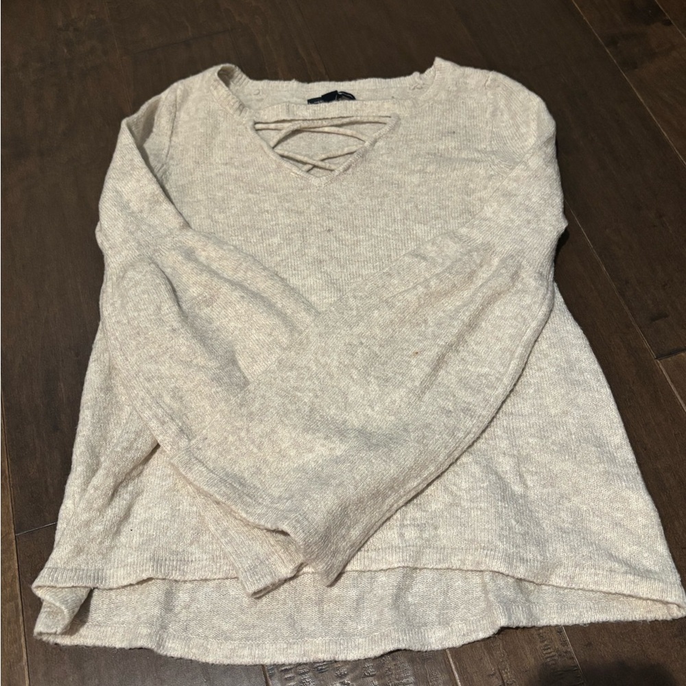 American Eagle Outfitters Gray 3/4 Sleeve Hoodie